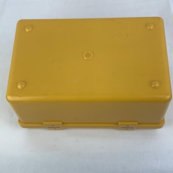 Vintage Wilson Yellow Plastic Sewing Box Wil-Hold MCM Craft Storage - Picture 7 of 16